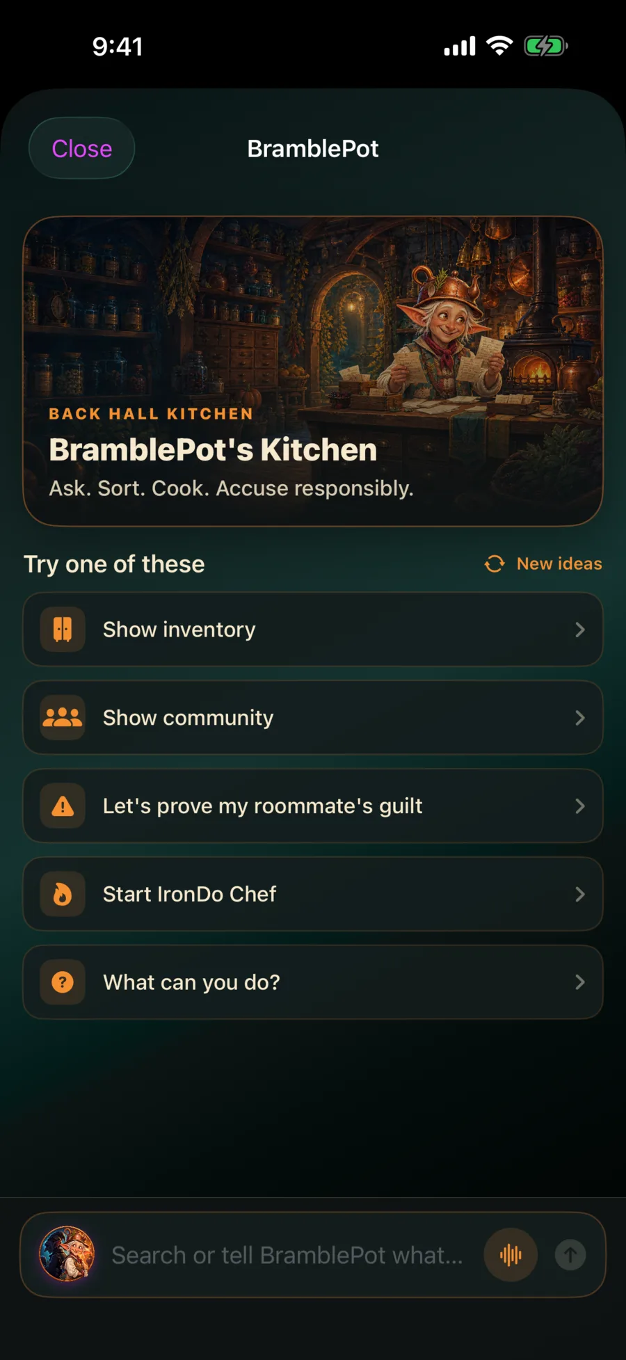 BramblePot's Back Hall kitchen inside WhatDo?!